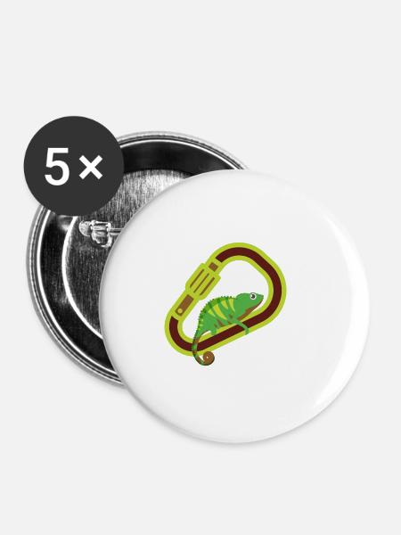 Bouldern, Klettern, Freiklettern Chameleon Boulder - Buttons klein 25 mm (5er Pack) - Weiß