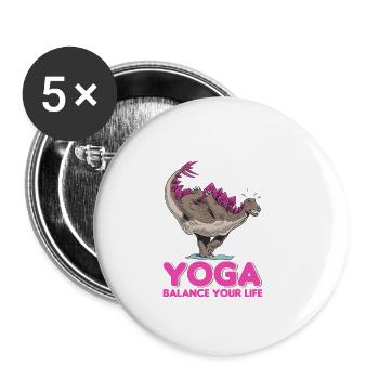 Yogi Yogini Health Meditation Outfits Girls - Buttons small 1''/25 mm (5-pack) - white - Front