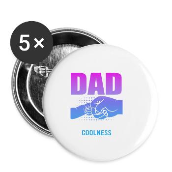Super Dad, Daddy, Best Dad Dad Father's Day - Buttons small 1''/25 mm (5-pack) - white - Front