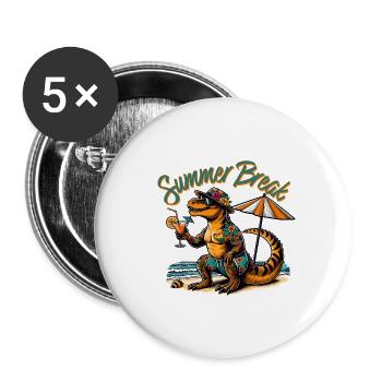 Summer Break 3 - Buttons klein 25 mm (5er Pack) - Weiß - Vorne