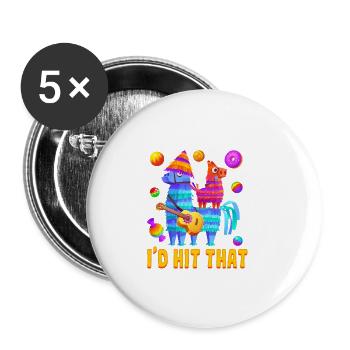 Drôle Meme Citation Taco Fête mexicaine, Fiesta Mexico - Lot de 5 petits badges (25 mm) - blanc - Devant