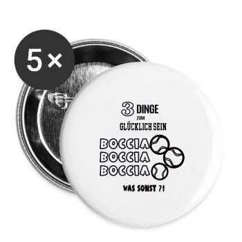 Boccia Boule Spieler Bocciaspiel Bocciaspieler - Buttons klein 25 mm (5er Pack) - Weiß - Vorne