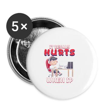 IT Geek, PC Accessories Storage Devices Evolution - Buttons small 1''/25 mm (5-pack) - white - Front