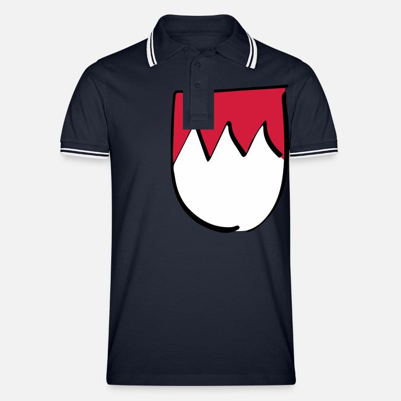 Frankenrechen - Männer Tipped Poloshirt - Navy/Weiß