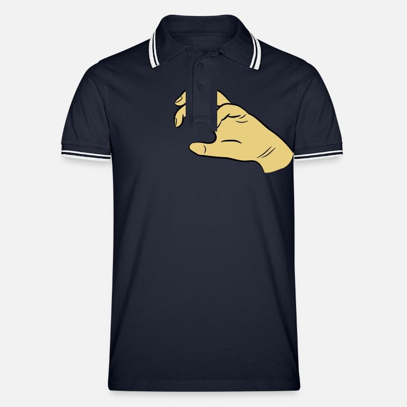 Hand klaue - Männer Tipped Poloshirt - Navy/Weiß