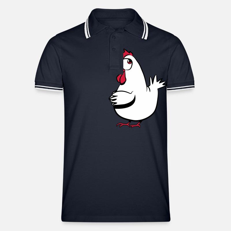 Poulet Lapointe - Polo tipped Homme - marine/blanc