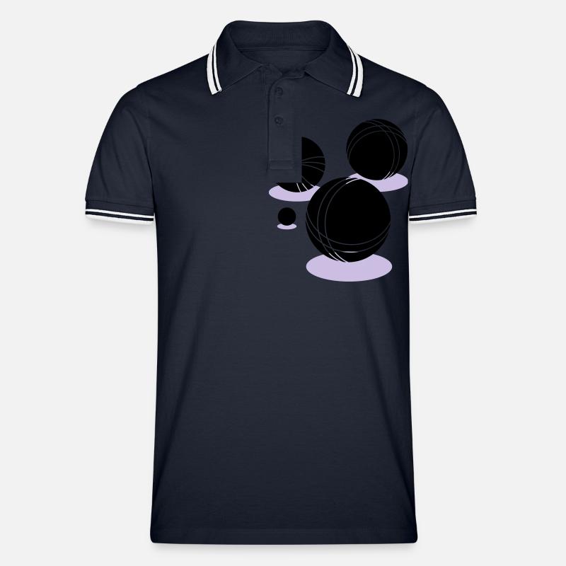 boule - Männer Tipped Poloshirt - Navy/Weiß