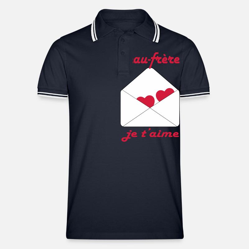 Schwager, ich liebe dich - Männer Tipped Poloshirt - Navy/Weiß