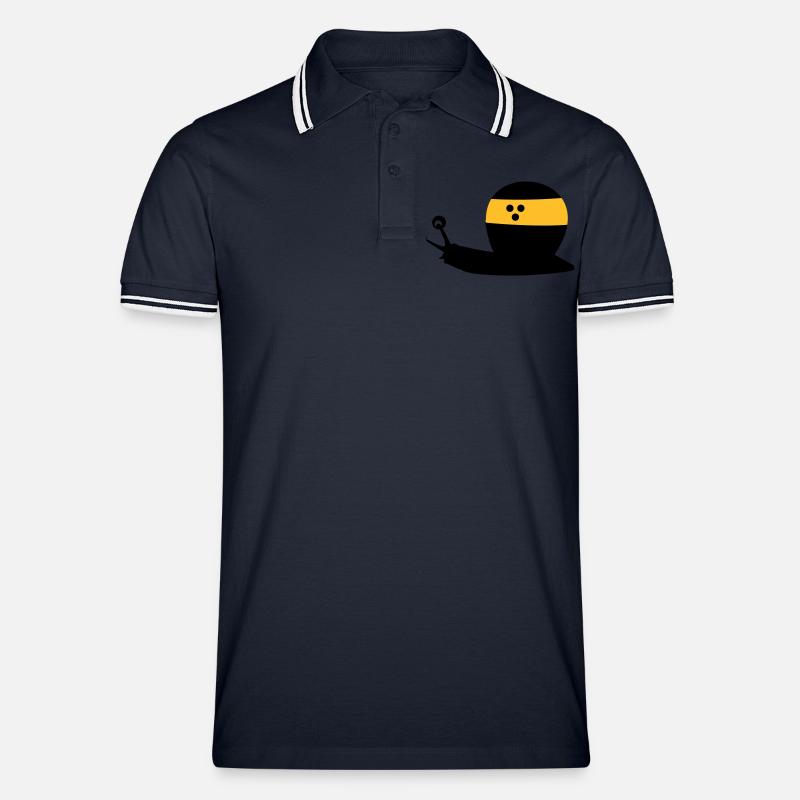blind - Männer Tipped Poloshirt - Navy/Weiß