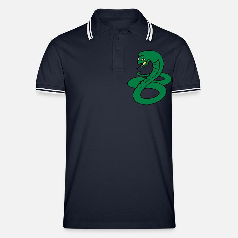 Cobra - Männer Tipped Poloshirt - Navy/Weiß
