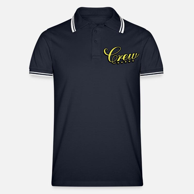 Conception de l’équipage - Polo tipped Homme - marine/blanc