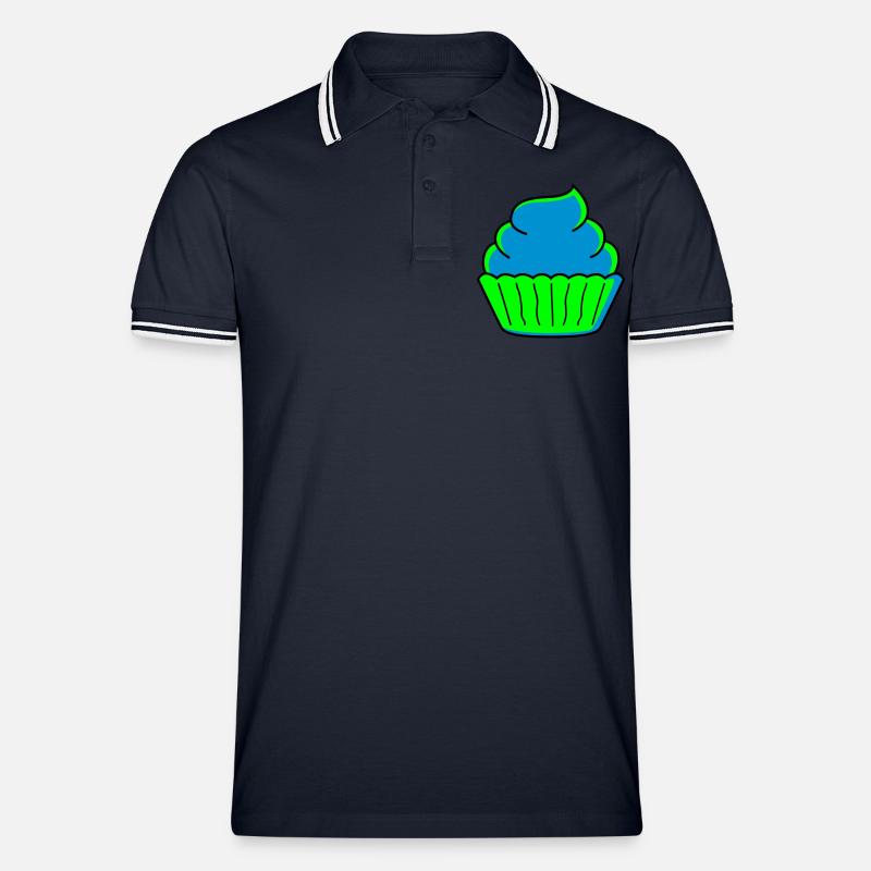 cupcake - Men's Tipped Polo Shirt - navy/white