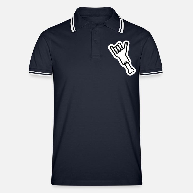 Bone - Männer Tipped Poloshirt - Navy/Weiß