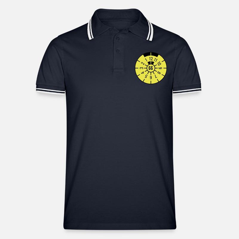 TÜV 1966 - Männer Tipped Poloshirt - Navy/Weiß