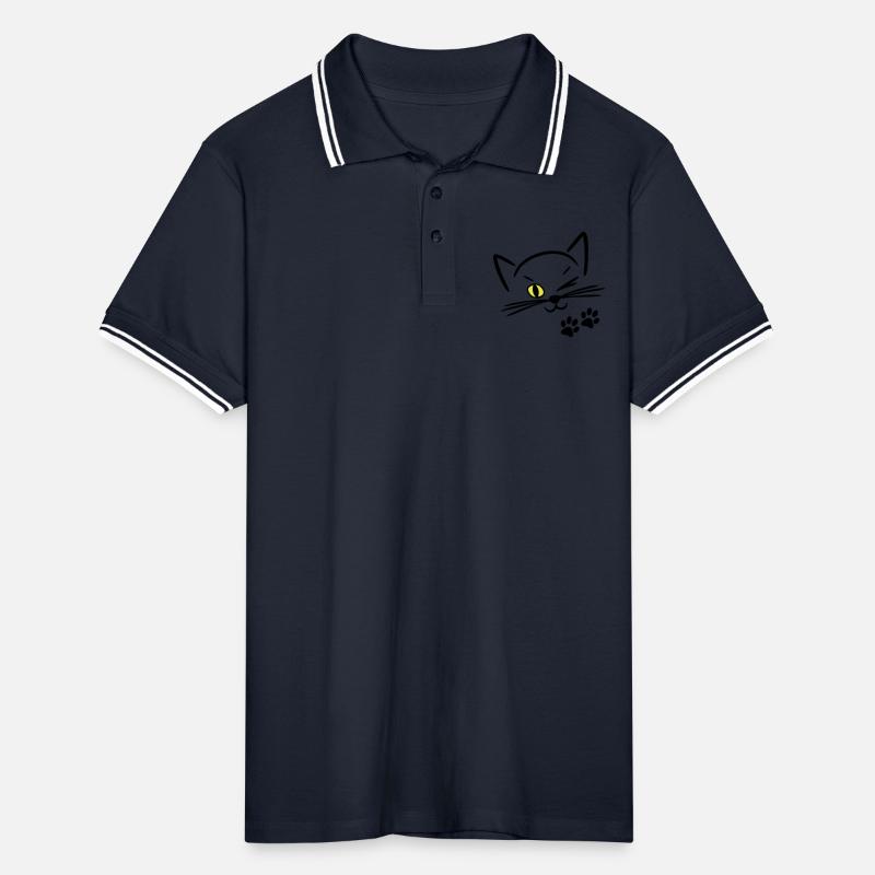 chat mignon, clin d'oeil Polo tipped Homme
