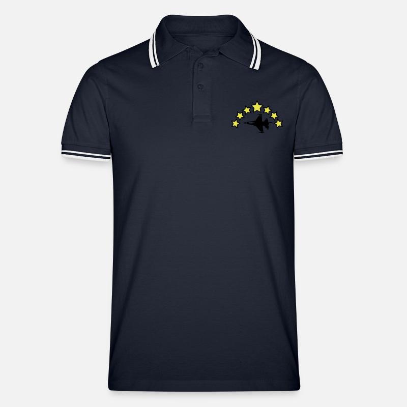 modellbau - Männer Tipped Poloshirt - Navy/Weiß