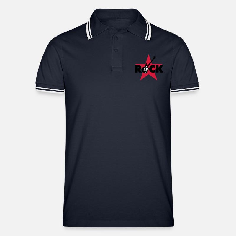 rock_star_042013_b_3c - Polo tipped Homme - marine/blanc