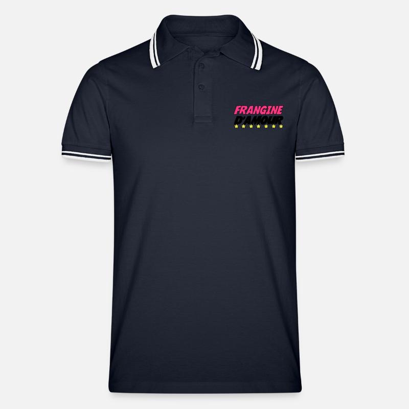 LIEBE SCHWESTER - Männer Tipped Poloshirt - Navy/Weiß