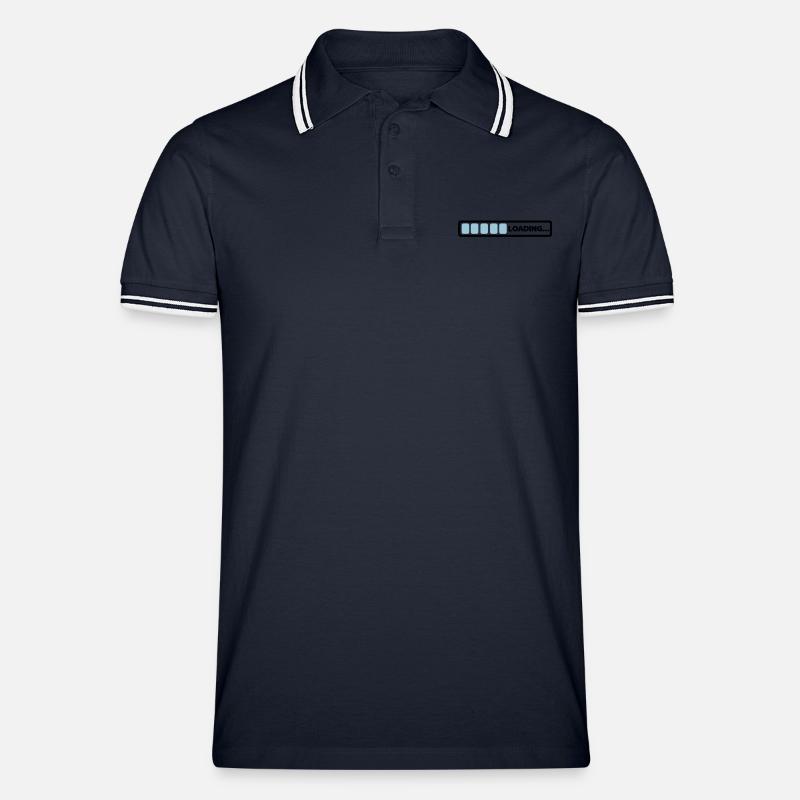 loading - Männer Tipped Poloshirt - Navy/Weiß