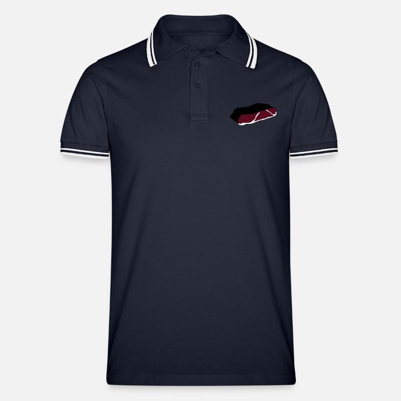 speck_sk2 - Männer Tipped Poloshirt - Navy/Weiß