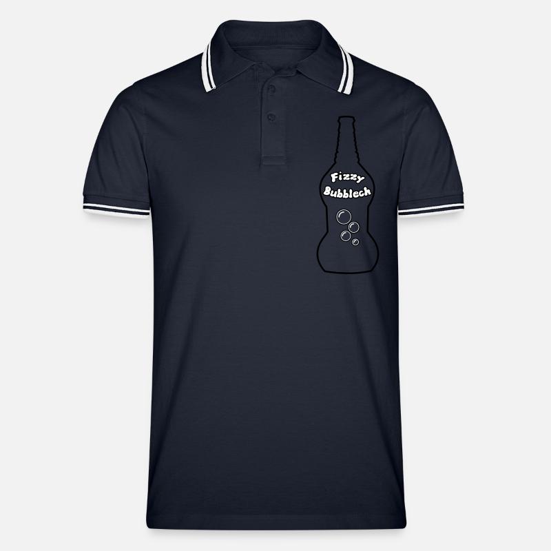 Zohan - Fizzy Bubblech / Bubbele - Männer Tipped Poloshirt - Navy/Weiß