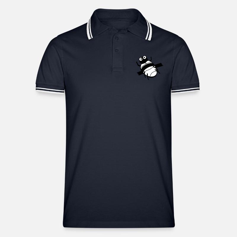 bug fixing kaefer feature tixo - Männer Tipped Poloshirt - Navy/Weiß