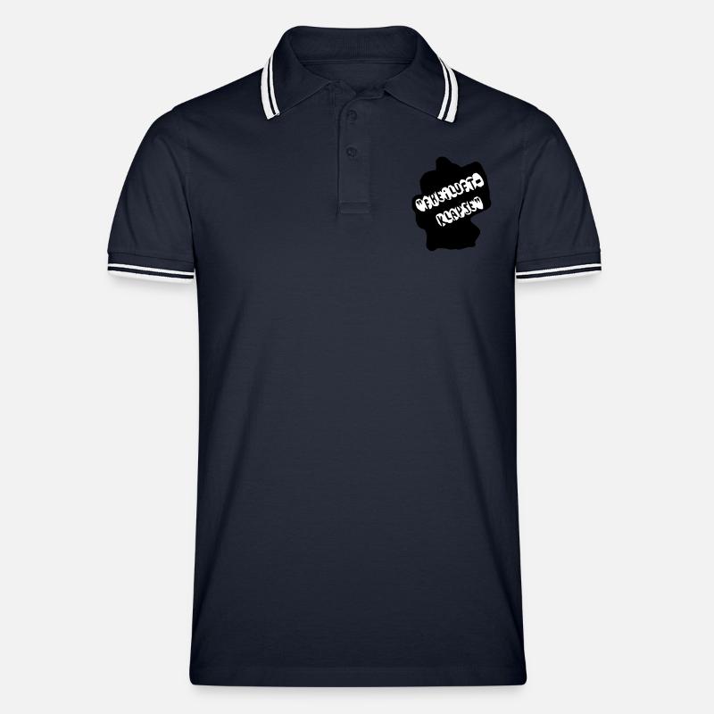 Freiluftklapse - Männer Tipped Poloshirt - Navy/Weiß