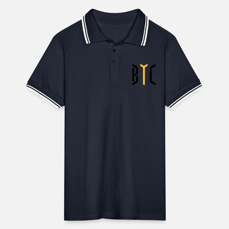BITCOIN / BTC / CRYPTOCURRENCIES / CRYPTOS Men's Tipped Polo Shirt