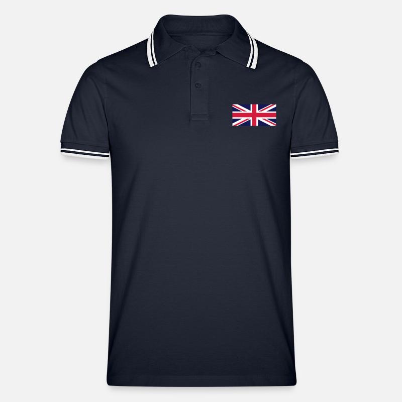 UNION JACK 2 - Men's Tipped Polo Shirt - navy/white