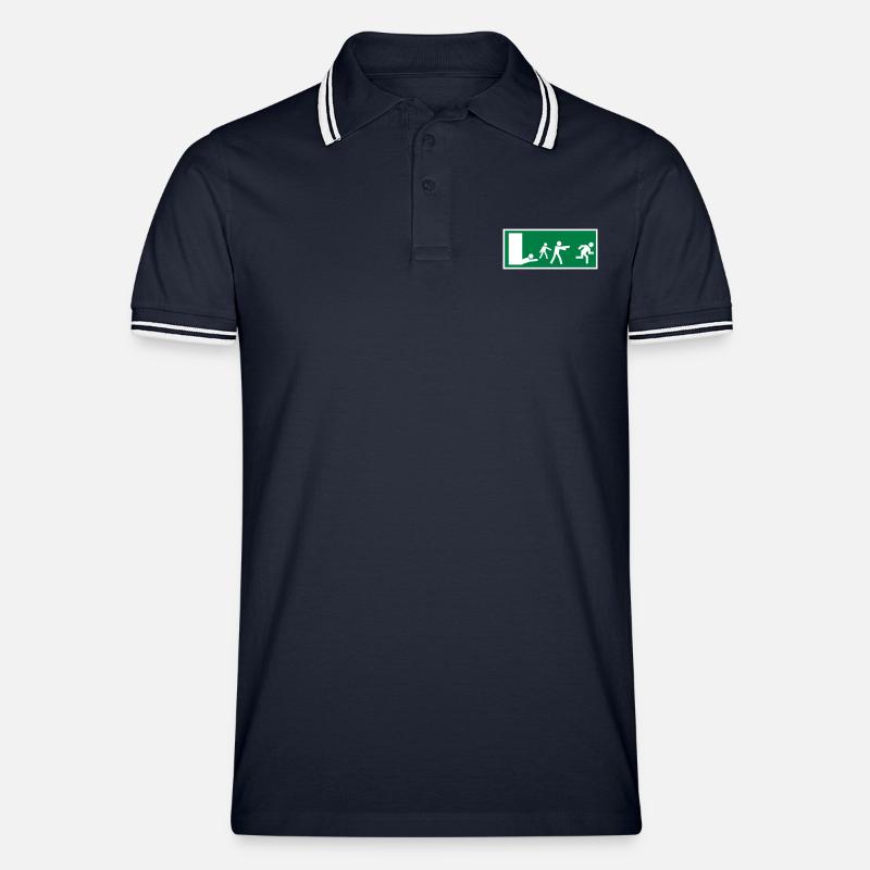 ZOMBIESNOEXIT - Männer Tipped Poloshirt - Navy/Weiß