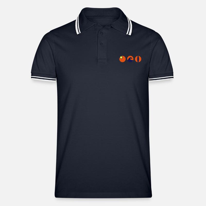 Perfekter Sommer - Männer Tipped Poloshirt - Navy/Weiß