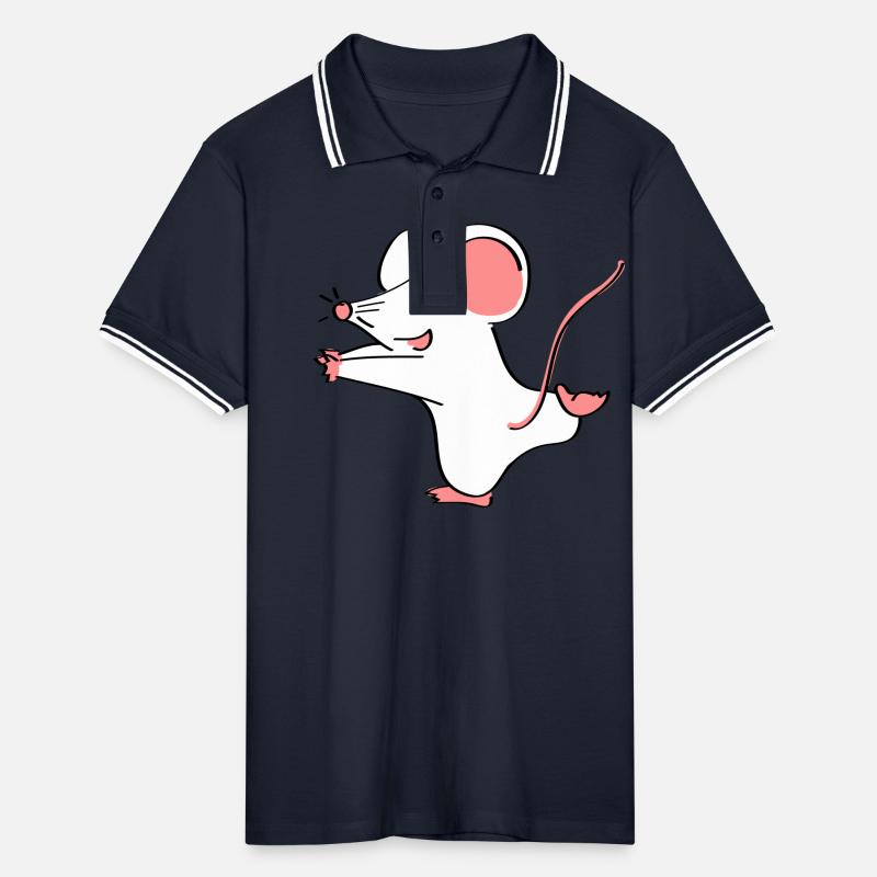 Mäusepaar Teil 1 Männer Tipped Poloshirt