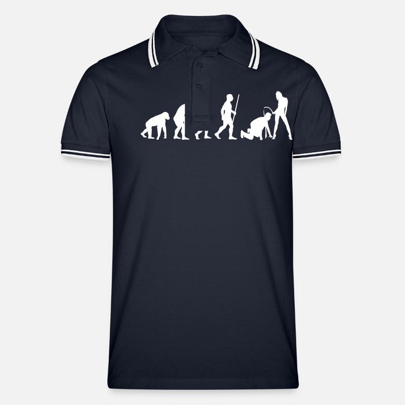 Junggesellenabschied Ehe - Männer Tipped Poloshirt - Navy/Weiß
