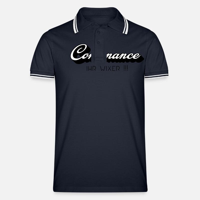 Contenance - Männer Tipped Poloshirt - Navy/Weiß