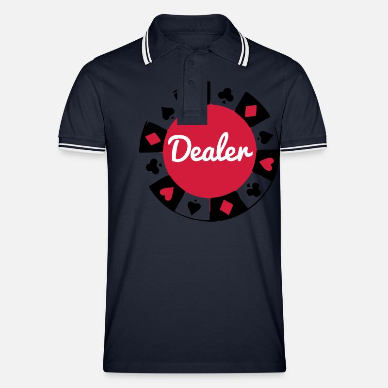 Dealer - Männer Tipped Poloshirt - Navy/Weiß