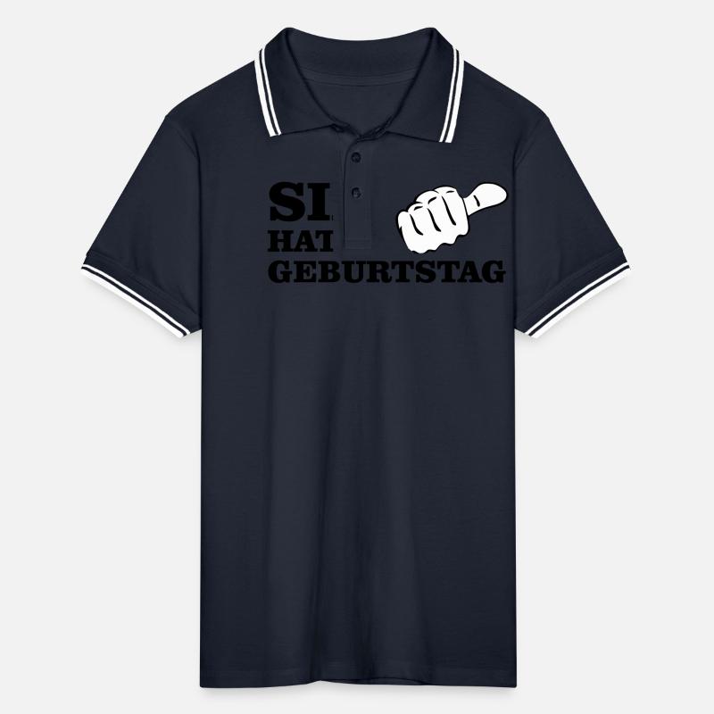Sie hat Geburtstag Männer Tipped Poloshirt