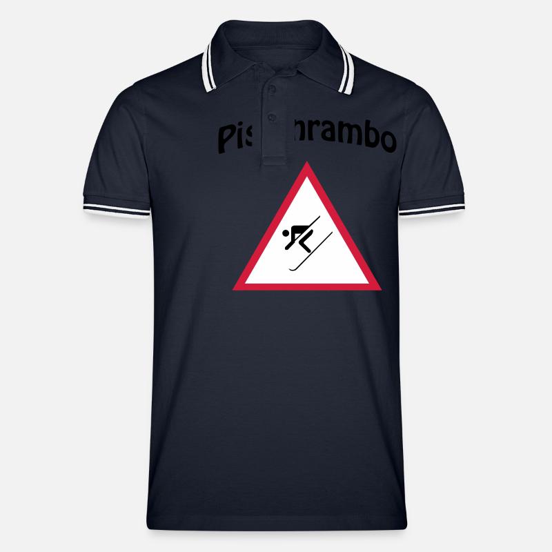 Piste Rambo - Tipped poloshirt herre - marineblå/hvid