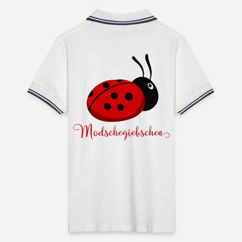 Modschegiebchen Ladybug Saxon Gift Idea Men's Tipped Polo Shirt