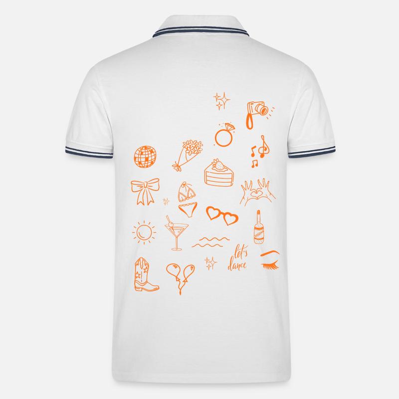 Bride Icons 2026 personalizable - Männer Tipped Poloshirt - Weiß/Navy