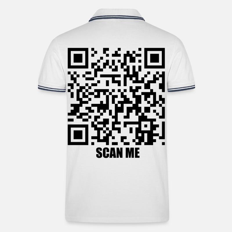 Quote Message – Smile At Me - Männer Tipped Poloshirt - Weiß/Navy