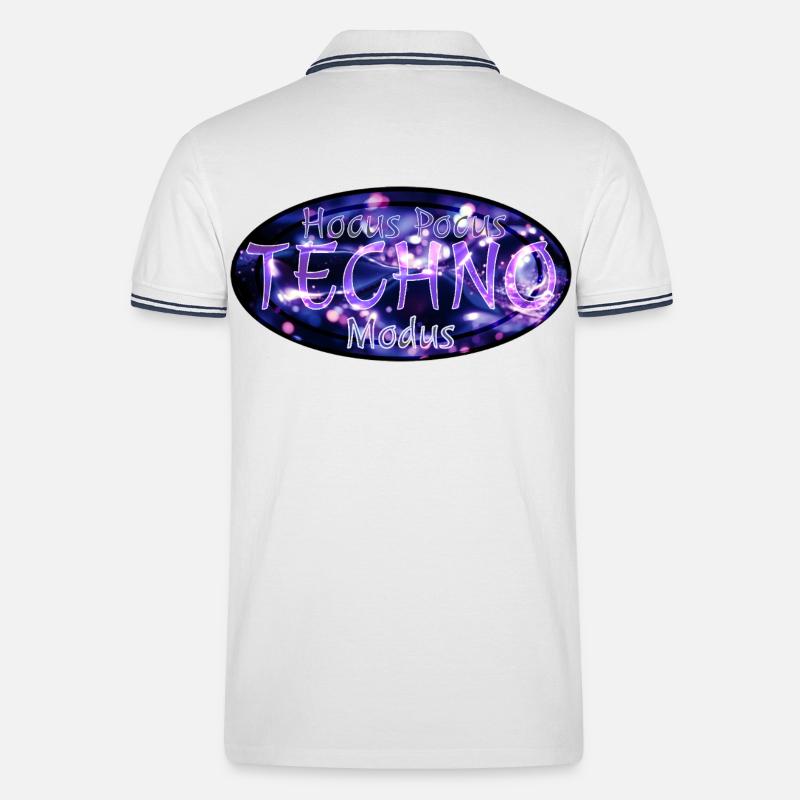 Hocus Pocus Techno Mode - Men's Tipped Polo Shirt - white/navy