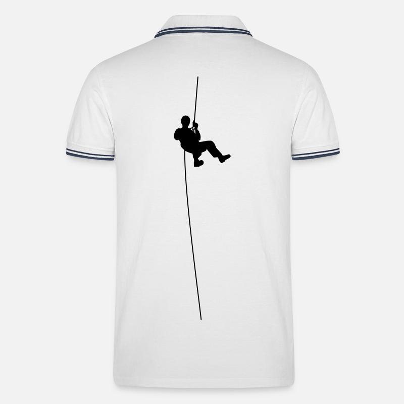 Industrie Kletterer - Männer Tipped Poloshirt - Weiß/Navy