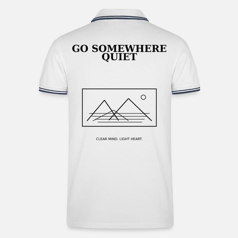 08_go_somewhere_quiet - Männer Tipped Poloshirt - Weiß/Navy