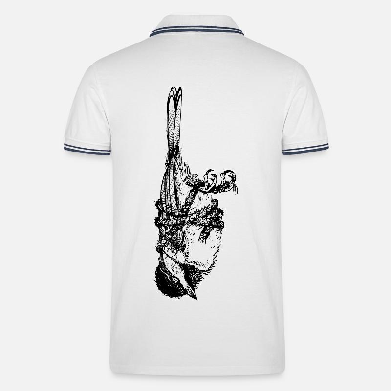 Vogel Invert - Männer Tipped Poloshirt - Weiß/Navy
