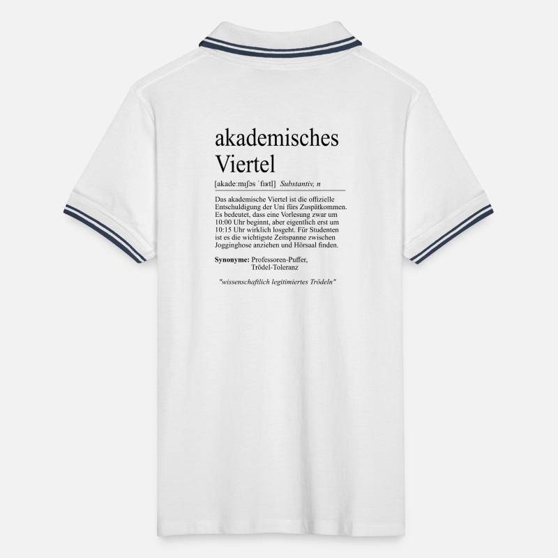 Unispruch "akademisches Viertel" Student Studenten Männer Tipped Poloshirt
