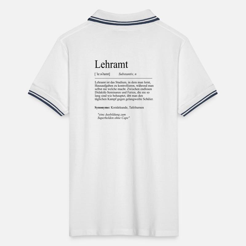 Unispruch "Lehramt" Student Geschenk, Studenten Männer Tipped Poloshirt