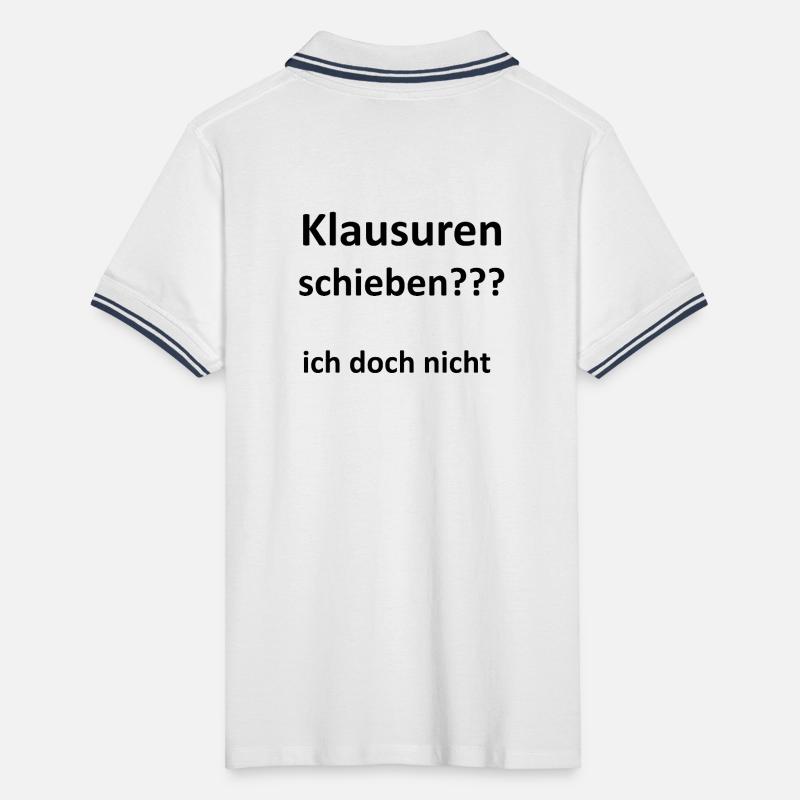 Unispruch "Klausuren schieben" Geschenk, Studenten Männer Tipped Poloshirt