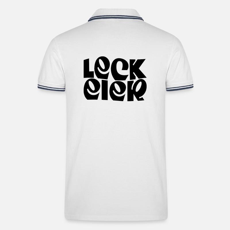 Leck-Eier - Männer Tipped Poloshirt - Weiß/Navy