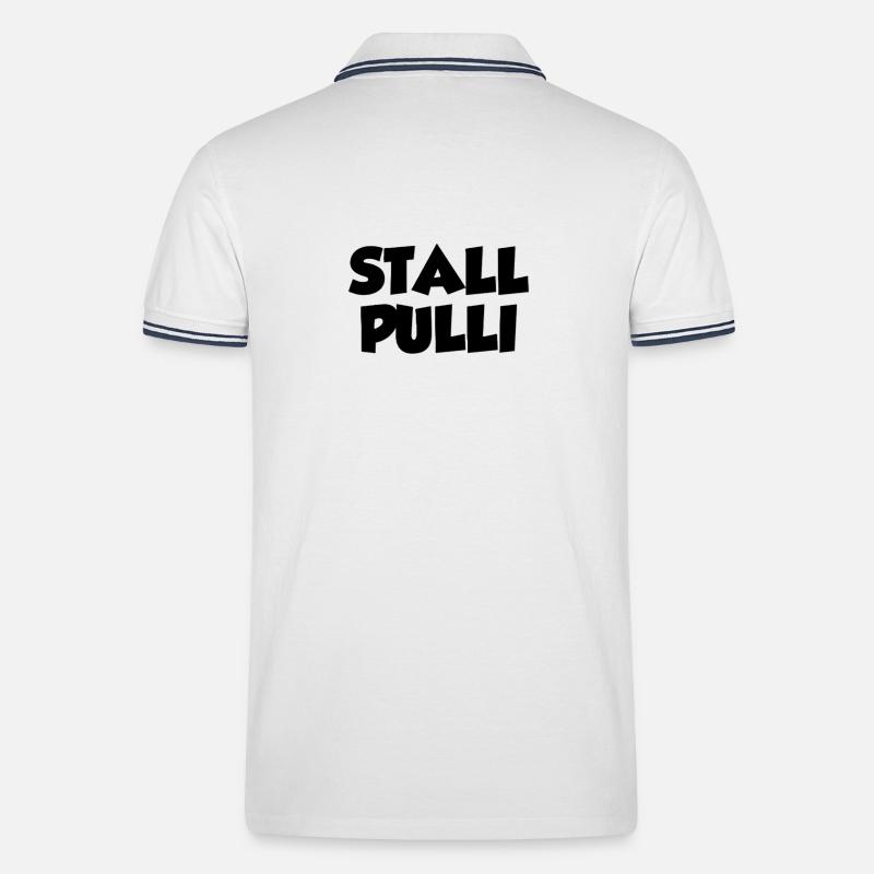 Pull stable - Polo tipped Homme - blanc/marine