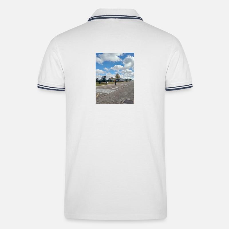 Aviation classique exposée - Polo tipped Homme - blanc/marine